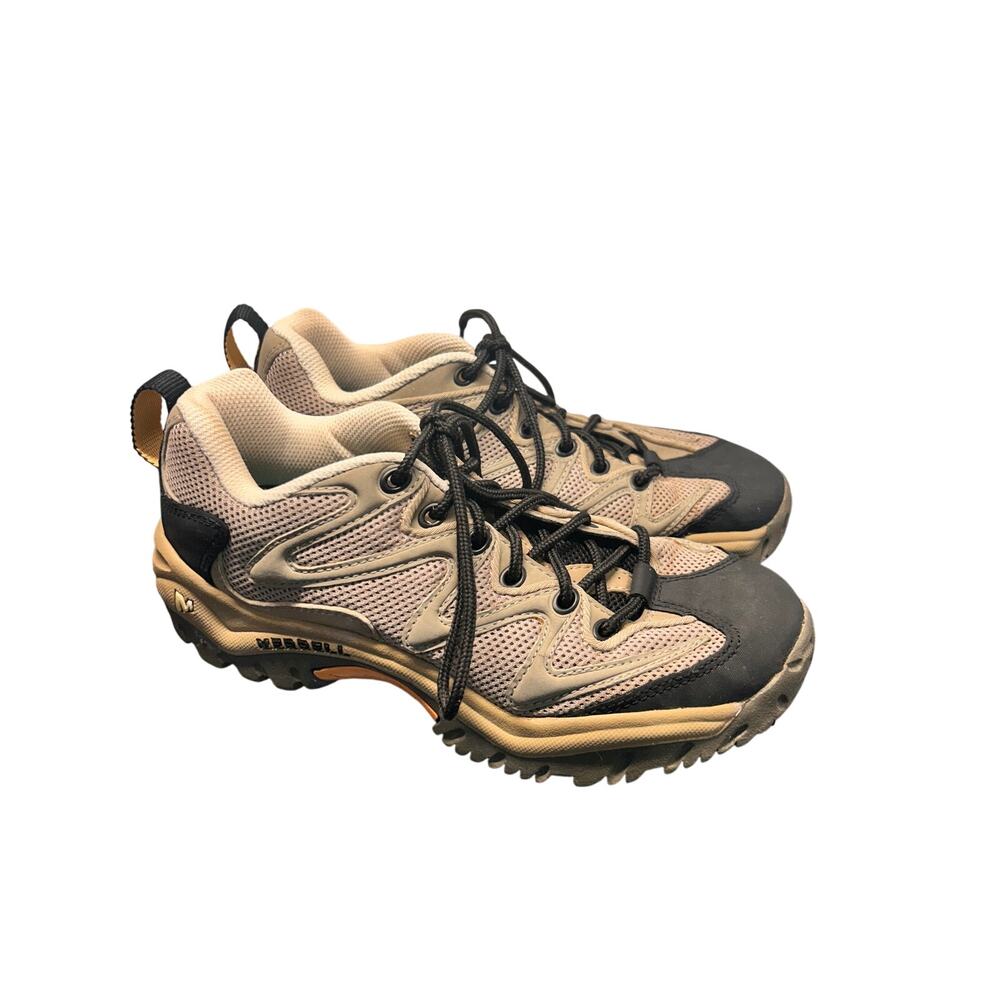 Merrell Sonora Ventilator Taupe Synthetic Lace Up Athletic Shoes Taupe Size 7